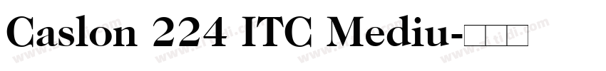 Caslon 224 ITC Mediu字体转换
